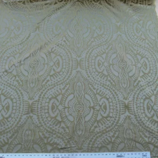 By yard Scalamandre Ethnic Damask Cognac Gold Silk Lampas African Abstract Old World Weavers MSRP USD 432/Y