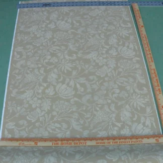 High End Wallpaper Scalamandre Tamira Fresco Crewel Sunflower Grapes Rose Artichoke Tan MSRP USD 88/single Roll Old World Weavers