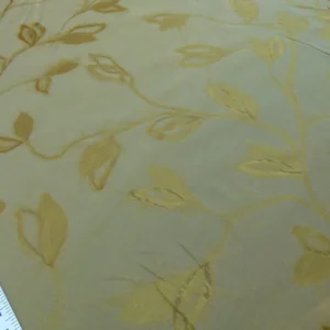 By Yard Scalamandre Gw Maharajah Antique Gold Yellow Silk Linen Damask Reversible MSRP USD 348/Y