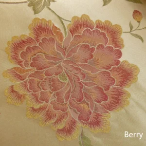 By yard Stunner Chino-asian Pink Peony Butterfly "berry" 100% Silk Lampas
