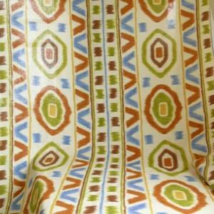 By Yd Kravet Prospect Ikat Linen Suzani Print Tom Filicia Adobe Brown Green Red Blue