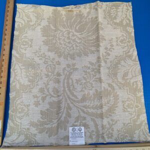15 Berkbox87 Square Jacquard by Old World Weavers Chambord Beige Cotton Rayon Damask Floral MSRP 300+/y