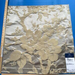 54 Berkbox101 Square Silk by Tassinari and Chatel Argenson Dore Beige Floral Botanical Foliage MSRP USD 1200+/y