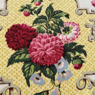 Scalamandre Belgrave Panel Multi/Yellow Red Green White Floral Large Scale MSRP USD 170/y