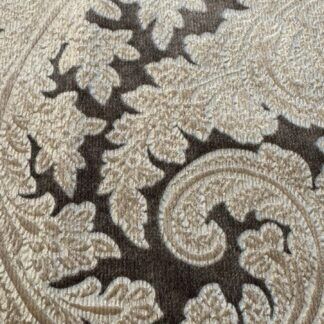 1.2yard Scalamandre Palermo Velvet Paisley Pewter Gray Silver Printed Velvet Botanical Foliage MSRP USD610/y