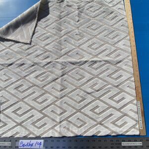 7 Berkbox104 Square Scalamandre Aldeco Guest Ivory Cut Velvet Geometric