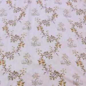 Scalamandre Floreale Blanc On Blanc Chinoserie Garden Print Peace Tree MSRP USD 284/y